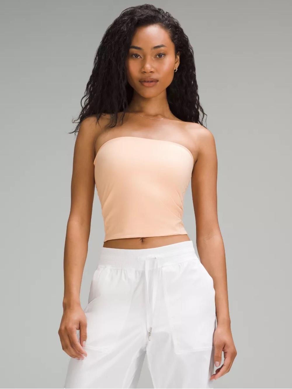 lululemon athletica Strapless Tube Crop Top in Peach
